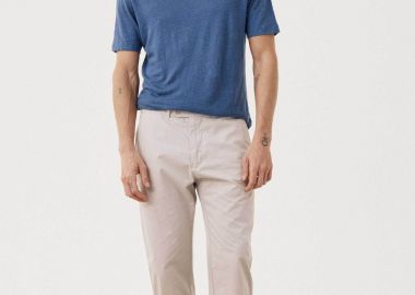 Hartford ανδρικό παντελόνι chino Classic Straight Cut - BF51102 Μπεζ - HARTFORD - 