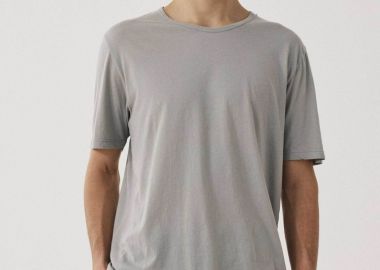 Hartford ανδρικό T-shirt μονόχρωμο Regular Fit - BF65301 Γκρι - HARTFORD - 