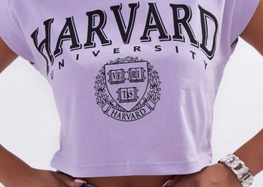 HARVARD LILA CROP TSHIRT - fashionroom - 