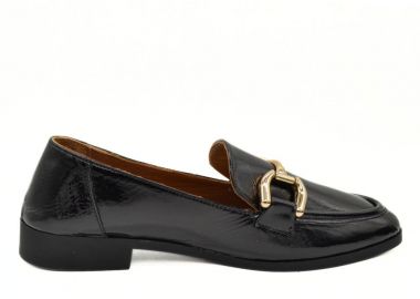 HAWKINS ΓΥΝΑΙΚΕΙΟ ΔΕΡΜΑΤΙΝΟ LOAFER ROM06 BLACK PATENT - HAWKINS PREMIUM - 