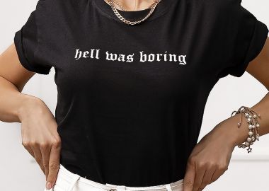 HELL BLACK TSHIRT - fashionroom - 