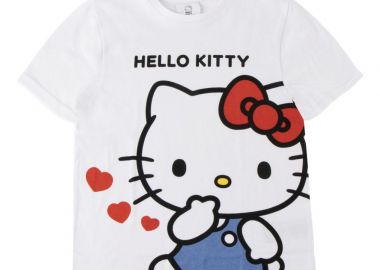 Hello Kitty Hearts Παιδικό Κοντομάνικο Μπλουζάκι Λευκό Λευκό - Hello Kitty - 