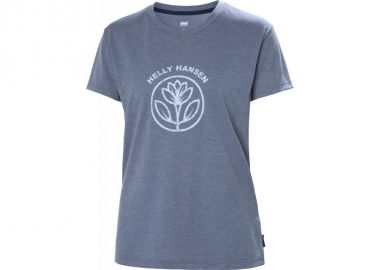 Helly Hansen Skog Recycled Graphic Γυναικείο T-shirt Μπλε 63083-585 - Helly hansen - 