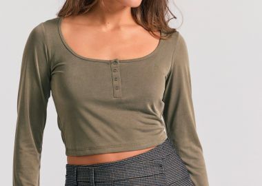 Henley γυναικεία μπλούζα - FUNKY BUDDHA - 