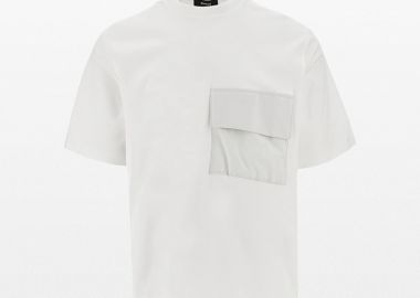 HERNO Ανδρικό Λευκό Laminar Patch Pocket T-Shirt - HERNO - 