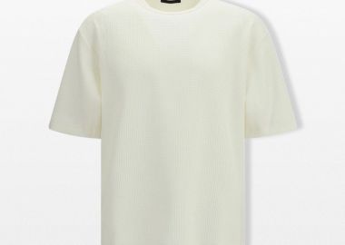 HERNO Ανδρικό Λευκό Waffle T-Shirt - HERNO - 