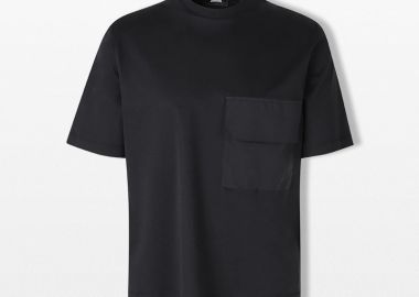 HERNO Ανδρικό Μαύρο Laminar Patch Pocket T-Shirt - HERNO - 