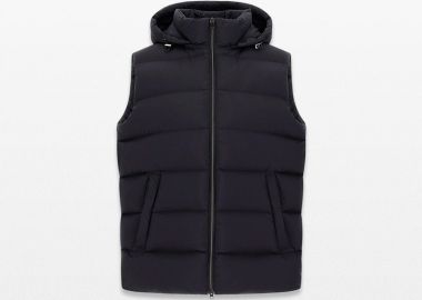 HERNO Ανδρικό Μαύρο Vest in Ecoage - HERNO - 