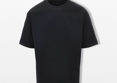 HERNO Ανδρικό Μαύρο Waffle T-Shirt - HERNO - 