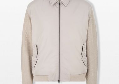 HERNO Ανδρικό Μπεζ Bomber Jacket - HERNO - 