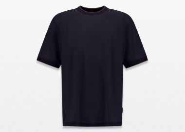 HERNO Ανδρικό Μπλε Soft Wool Jersey T-Shirt - HERNO - 