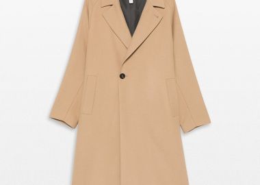 HEVO Ανδρικό Μπεζ Surbo Buttoned Coat - HEVO - 