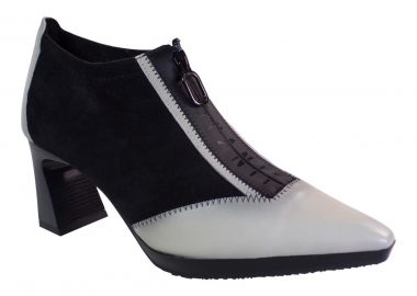 Hispanitas Γυναικεία Mποτάκια Ankle Boot atlanta black-white BHI254324 Μαύρο-Λευκό - Hispanitas - 