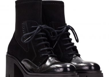Hispanitas Γυναικεία Mποτάκια Ankle Boot zurich negro-antracita HI254281 Μαύρο Δέρμα Καστόρι - Hispanitas - 