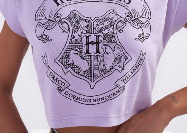 HOGWARDS LILA CROP TSHIRT - fashionroom - 