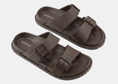 HOLSTER SOLESEEKER SLEEK VEGAN SLIDE WITH ARCH SUPPORT ΚΑΦΕ - HOLSTER - 