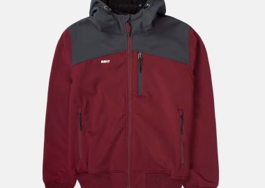 HOODED BONDED BOMBER JACKET ΚΟΚΚΙΝΟ - BASEHIT - 