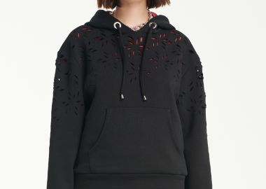 Hooded Sweatshirt In Black - Cutcuutur - 