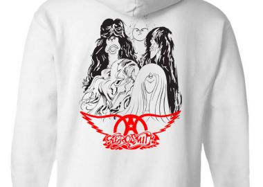 Hoodie Aerosmith Art1 Rock Avenue White - Rock Avenue - 