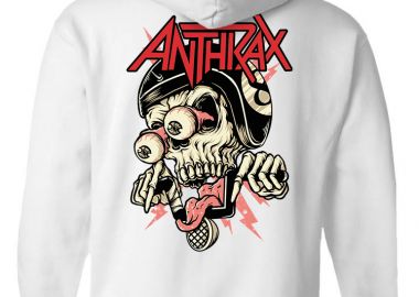 Hoodie Anthrax Rock Avenue White - Rock Avenue - 