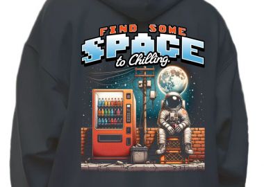 Hoodie Astronaut Graphic 2 Pop Culture Black - Pop Culture - 
