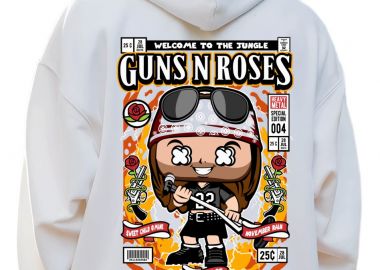 Hoodie Axl Rose Pop Culture White - Pop Culture - 