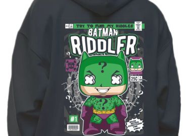 Hoodie Batman Riddler Pop Culture Black - Pop Culture - 