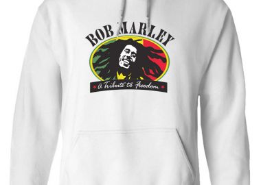 Hoodie Bob Marley Art1 Rock Avenue White - Rock Avenue - 