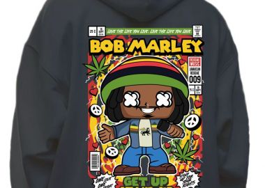 Hoodie Bob Marley Pop Culture Black - Pop Culture - 