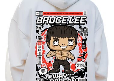 Hoodie Bruce Lee Pop Culture White - Pop Culture - 