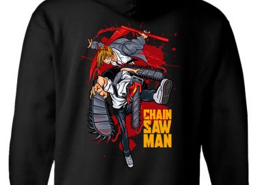 Hoodie Chain Saw Man Pop Culture Black - Pop Culture - 
