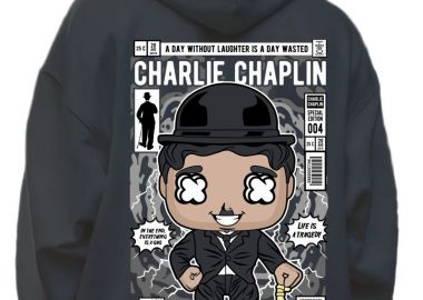 Hoodie Charlie Chaplin Pop Culture Black - Pop Culture - 