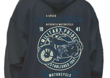 Hoodie Classic Ride Military Pride Pop Culture Black - Pop Culture - 
