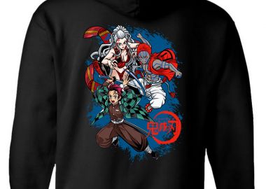 Hoodie Demon Slayer A Pop Culture Black - Pop Culture - 
