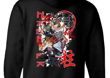 Hoodie Demon Slayer MassUp Pop Culture Black - Pop Culture - 