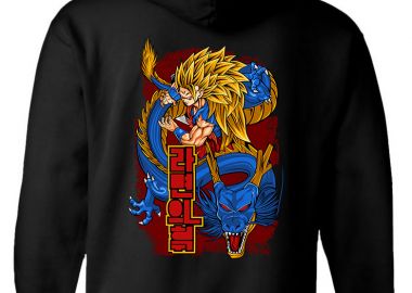 Hoodie Dragon Ball Z Pop Culture Black - Pop Culture - 
