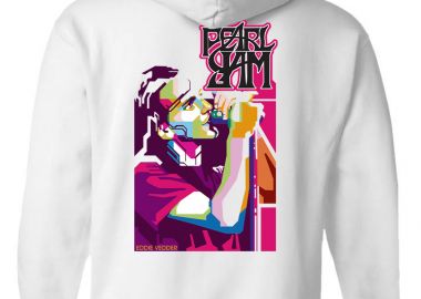Hoodie Eddie Vedder Pearl Jam Rock Avenue White - Rock Avenue - 