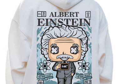 Hoodie Einstein Pop Culture White - Pop Culture - 