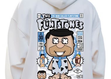 Hoodie Fred Flinstones Pop Culture White - Pop Culture - 