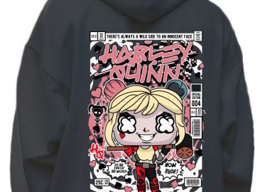Hoodie Harley Quinn Pop Culture Black - Pop Culture - 