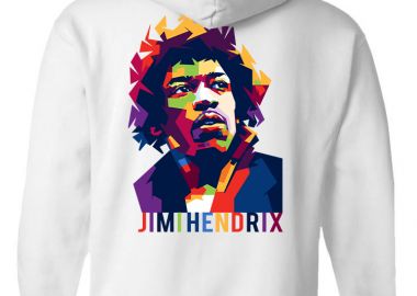 Hoodie J Hendrix Art1 Rock Avenue White - Rock Avenue - 