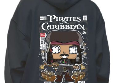 Hoodie Jack Sparrow Pirates Of The Caribbean Pop Culture Black - Pop Culture - 