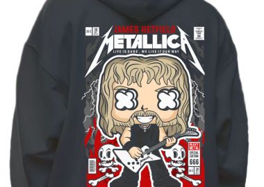 Hoodie James Hetfield Metallica Pop Culture Black - Pop Culture - 