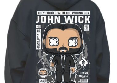 Hoodie John Wick Pop Culture Black - Pop Culture - 