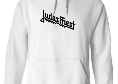 Hoodie Judas Priest Band Logo Art Rock Avenue White - Rock Avenue - 