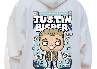 Hoodie Justin Bieber Pop Culture White - Pop Culture - 
