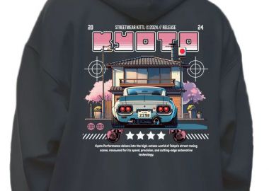 Hoodie Kyoto Car Pop Culture Black - Pop Culture - 