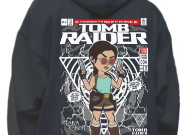 Hoodie Lara Croft Tomb Raider Pop Culture Black - Pop Culture - 