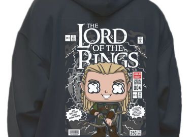 Hoodie Legolas Lord Of The Rings Pop Culture Black - Pop Culture - 
