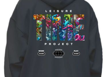 Hoodie Leisure Time Project Pop Culture Black - Pop Culture - 